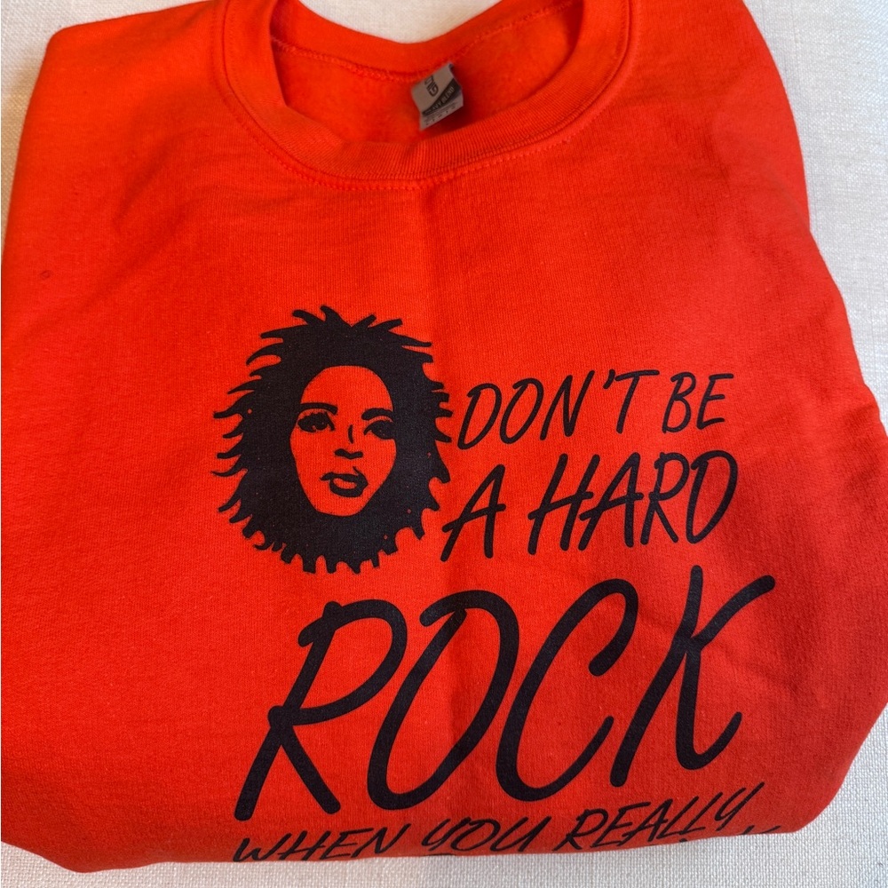 Lauren Hill Sweatshirt/L heavy blend cotton. Not a lot of stretch. Crewneck new!